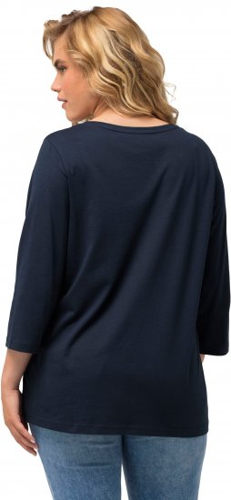 Ulla Popken City Name Graphic Tee Navy - T-shirt stampate da donna - 