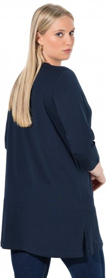 Ulla Popken Ho Ho Ho 3/4 Sleeve Graphic Tunic Tee Navy - T-shirt - 