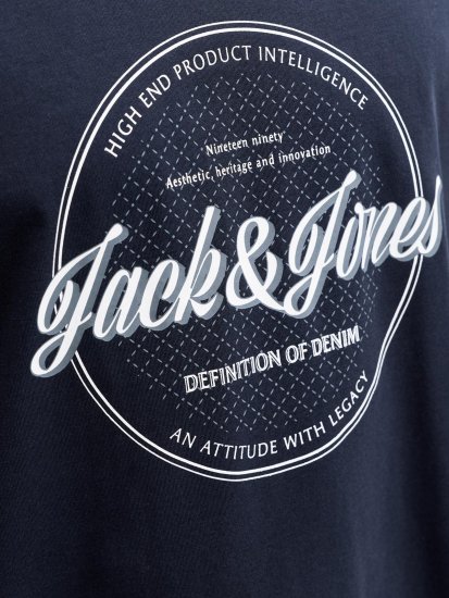 Jack & Jones Dover Denim O-Neck T-Shirt Blue - Magliette - Magliette Uomo Taglie Forti