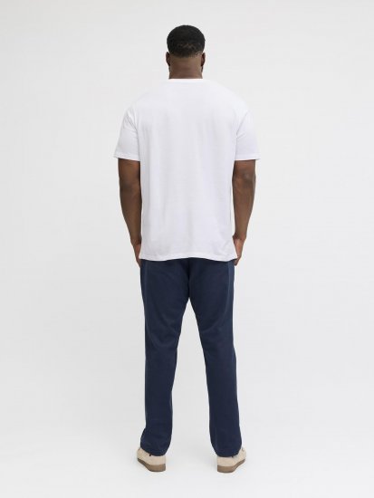 Jack & Jones Dover Denim O-Neck T-Shirt White - Magliette - Magliette Uomo Taglie Forti