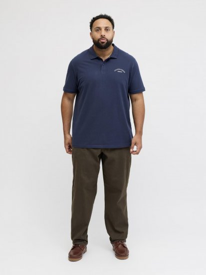 Jack & Jones College Logo Short Sleeve Polo Shirt Blue - Polo - Polo Uomo Taglie Forti