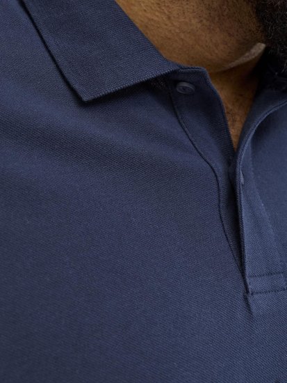 Jack & Jones College Logo Short Sleeve Polo Shirt Blue - Polo - Polo Uomo Taglie Forti