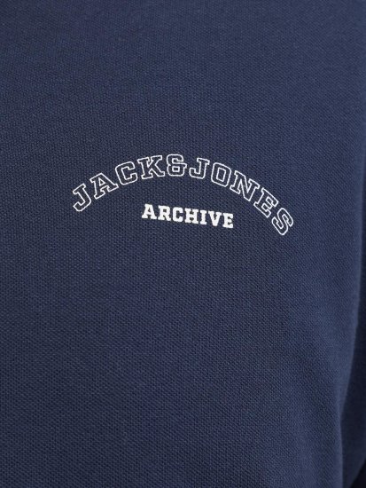 Jack & Jones College Logo Short Sleeve Polo Shirt Blue - Polo - Polo Uomo Taglie Forti