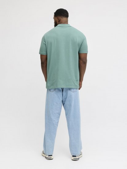 Jack & Jones College Logo Short Sleeve Polo Turquoise - Polo - Polo Uomo Taglie Forti