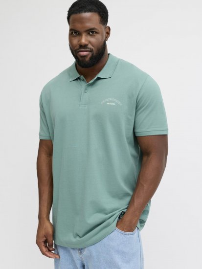 Jack & Jones College Logo Short Sleeve Polo Turquoise - Polo - Polo Uomo Taglie Forti