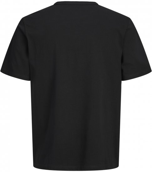Jack & Jones College Logo Crew Neck T-Shirt Black - Magliette - Magliette Uomo Taglie Forti