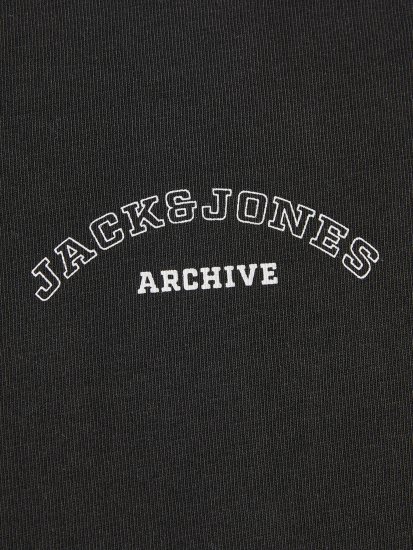 Jack & Jones College Logo Crew Neck T-Shirt Black - Magliette - Magliette Uomo Taglie Forti
