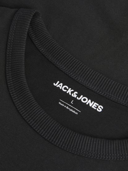 Jack & Jones College Logo Crew Neck T-Shirt Black - Magliette - Magliette Uomo Taglie Forti