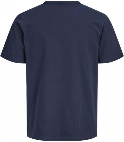 Jack & Jones College Logo Crew Neck T-Shirt Blue - Magliette - Magliette Uomo Taglie Forti