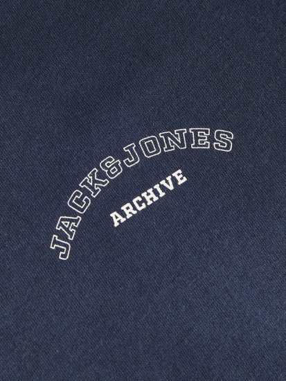 Jack & Jones College Logo Crew Neck T-Shirt Blue - Magliette - Magliette Uomo Taglie Forti