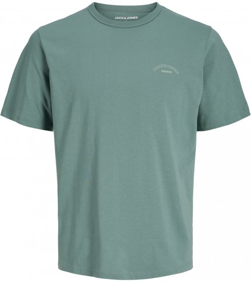 Jack & Jones College Logo Crew Neck T-Shirt Turquoise - Magliette - Magliette Uomo Taglie Forti