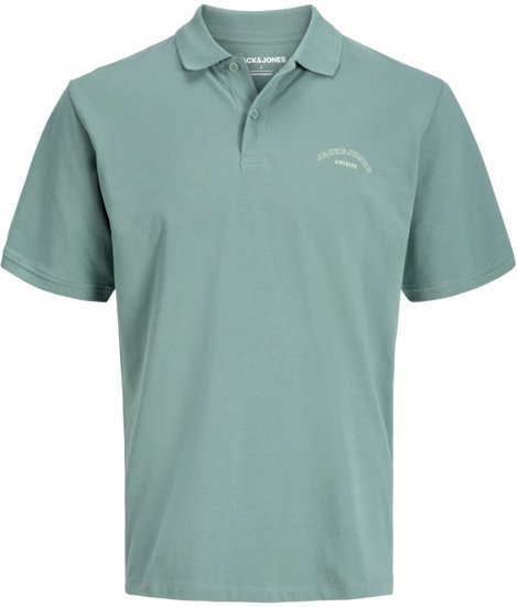Jack & Jones College Logo Short Sleeve Polo Turquoise - Polo - Polo Uomo Taglie Forti
