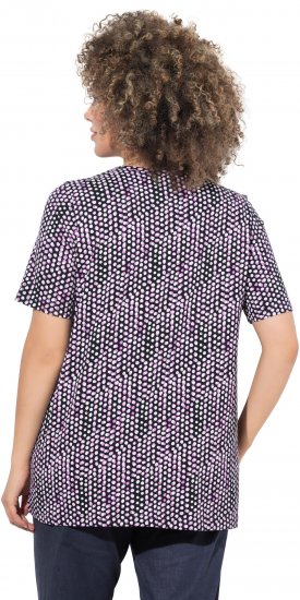 Ulla Popken So Many Dots Tee Light Heather - T-shirt stampate da donna - 
