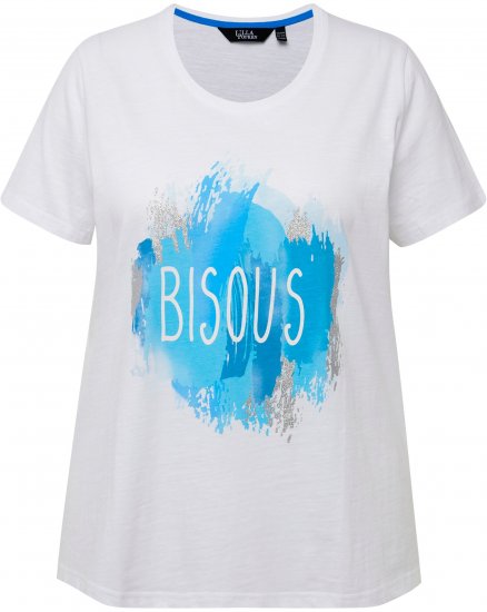 Ulla Popken BISOUS Short Sleeve Graphic Tee Snow White - T-shirt stampate da donna - 