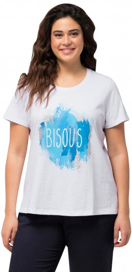 Ulla Popken BISOUS Short Sleeve Graphic Tee Snow White - T-shirt stampate da donna - 
