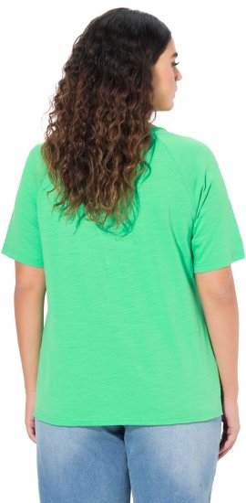 Ulla Popken TRUE Lettering Short Sleeve Tee Mint Green - T-shirt stampate da donna - 