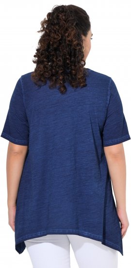 Ulla Popken Sunset Lettering Short Sleeve Graphic Tee Ink Blue - T-shirt stampate da donna - 