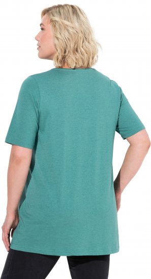 Ulla Popken Essential Front Pleat Tee Green - T-shirt - 