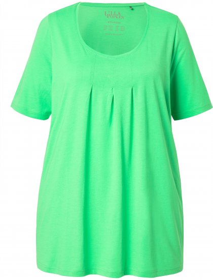 Ulla Popken Essential Front Pleat Tee Mint Green - T-shirt - 