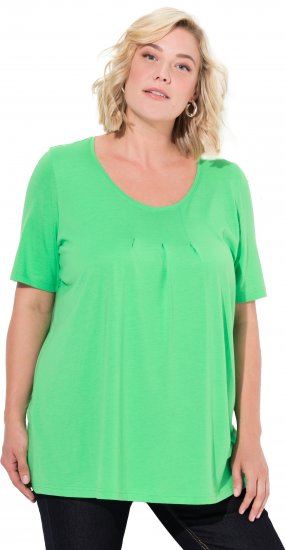 Ulla Popken Essential Front Pleat Tee Mint Green - T-shirt - 