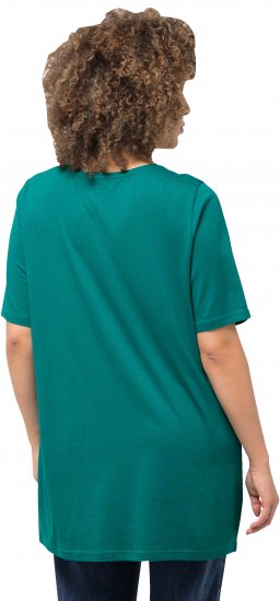 Ulla Popken Essential Front Pleat Tee Dark Emerald - T-shirt - 
