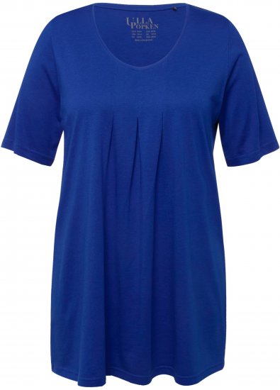 Ulla Popken Essential Front Pleat Tee Cobalt Blue - T-shirt - 