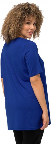 Ulla Popken Essential Front Pleat Tee Cobalt Blue - T-shirt - 