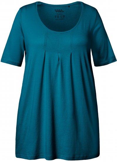 Ulla Popken Essential Front Pleat Tee Cerulean - T-shirt - 