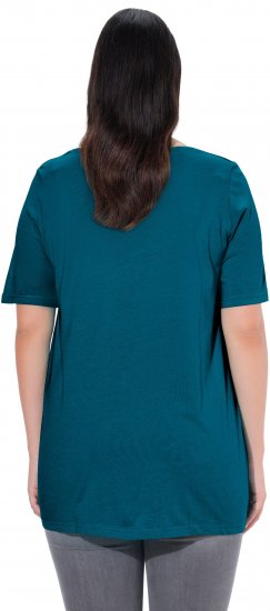 Ulla Popken Essential Front Pleat Tee Cerulean - T-shirt - 