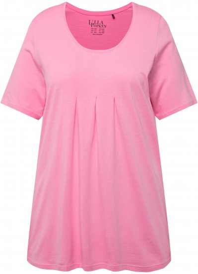 Ulla Popken Essential Front Pleat Tee Light Pink - T-shirt - 