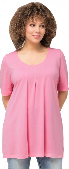 Ulla Popken Essential Front Pleat Tee Light Pink - T-shirt - 