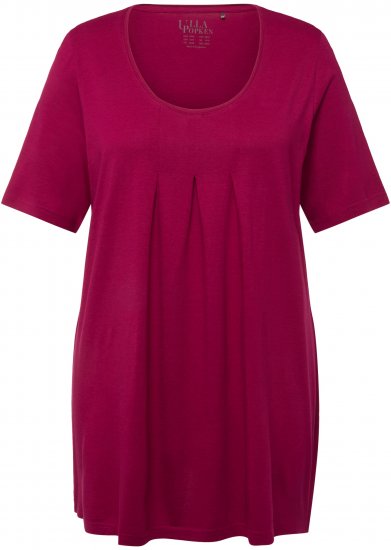 Ulla Popken Essential Front Pleat Tee Magnolia Red - T-shirt - 