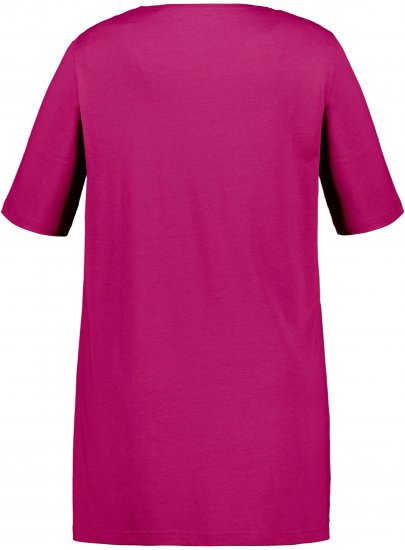 Ulla Popken Essential Front Pleat Tee Magnolia Red - T-shirt - 