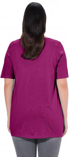 Ulla Popken Essential Front Pleat Tee Berry - T-shirt - 