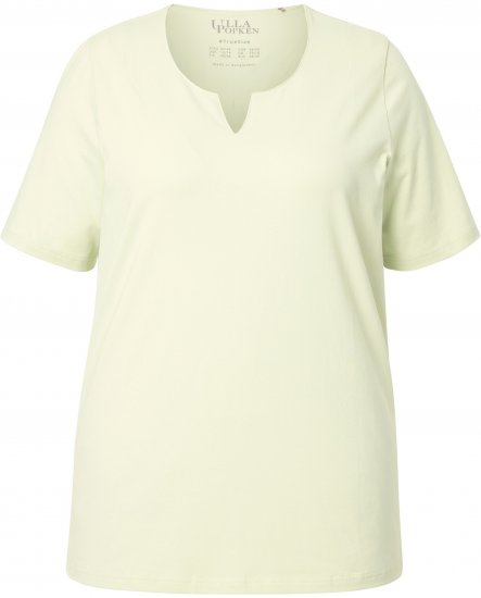 Ulla Popken Essential Notch Neck Stretch Tee Pistachio - T-shirt - 