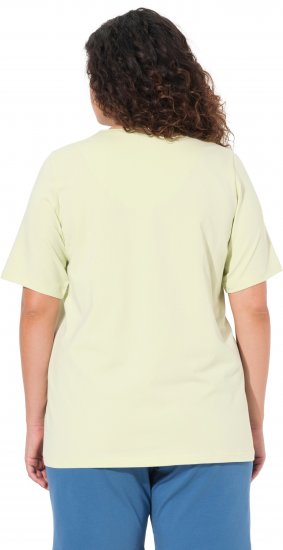 Ulla Popken Essential Notch Neck Stretch Tee Pistachio - T-shirt - 
