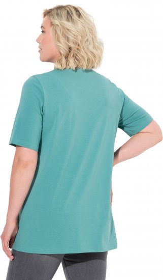 Ulla Popken Essential Notch Neck Stretch Tee Pale Green - T-shirt - 