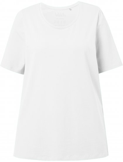 Ulla Popken Essential Round Neck Stretch Tee Snow White - T-shirt - 