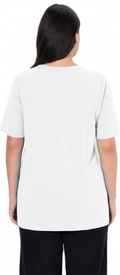 Ulla Popken Essential Round Neck Stretch Tee Snow White - T-shirt - 