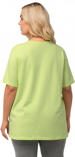 Ulla Popken Essential Square Neck Stretch Tee Lime Green - T-shirt - 