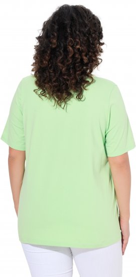 Ulla Popken Essential Square Neck Stretch Tee Light Green - T-shirt - 