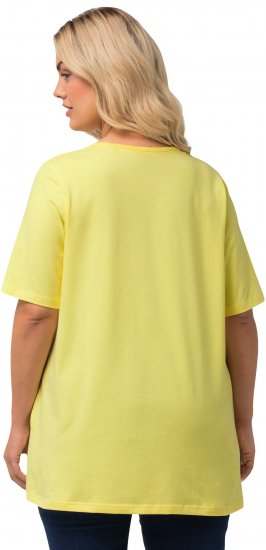 Ulla Popken Essential Square Neck Stretch Tee Lemon Yellow - T-shirt - 