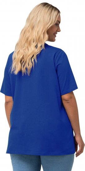 Ulla Popken Essential Square Neck Stretch Tee Cobalt Blue - T-shirt - 
