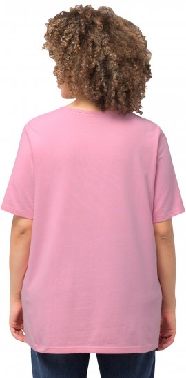 Ulla Popken Essential Square Neck Stretch Tee Light Pink - T-shirt - 