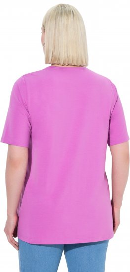 Ulla Popken Essential Square Neck Stretch Tee Cool Pink - T-shirt - 