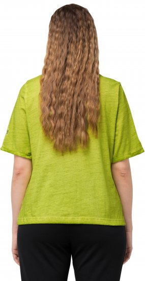 Ulla Popken Cold Dyed Sweetheart Neckline Short Sleeve Tee Apple Green - T-shirt - 