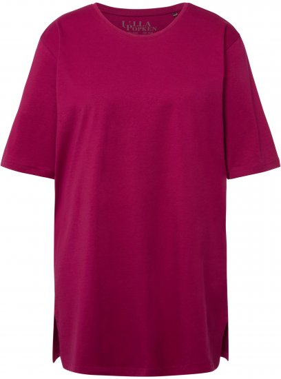 Ulla Popken Basic Round Neck Short Sleeve Relaxed Fit T-Shirt Magnolia Red - T-shirt - 