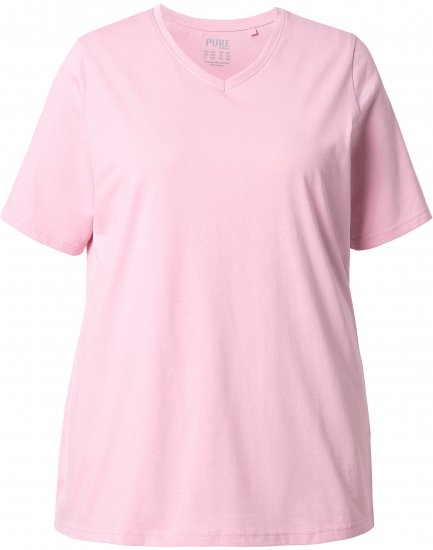 Ulla Popken Eco Cotton Basic T-Shirt 2-Pack Grey/Pink - T-shirt - 