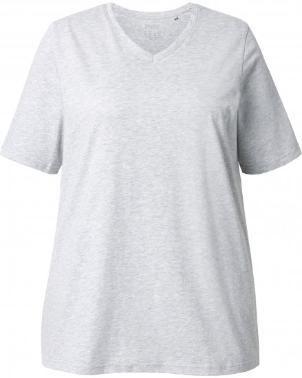 Ulla Popken Eco Cotton Basic T-Shirt 2-Pack Grey/Pink - T-shirt - 