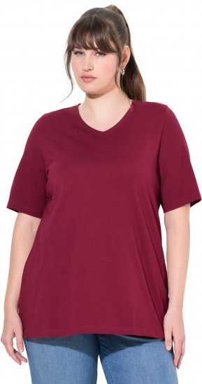 Ulla Popken Eco Cotton Basic T-Shirt 2-Pack Red/Navy - T-shirt - 